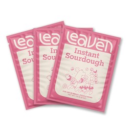 Leaven Foods Instant Sourdough (0.25oz Packets) 3-Pack - Bakes Up To 21 Breads - The 1st and Only Real Sourdough Starter Replacement, No Starter Needed - Replaces Baker's Yeast - Gluten Free & Non GMO