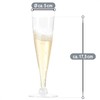 com-four® 16 x Reusable Champagne Glasses - Transparent, Stackable Plastic