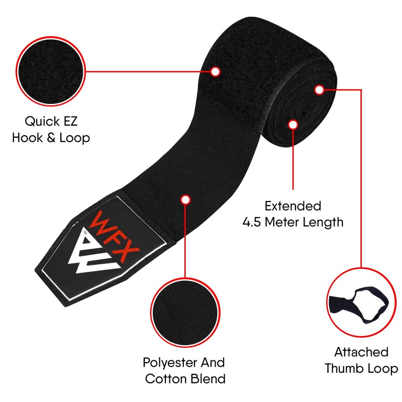 WFX Boxing Hand Wraps 3.5 4.5 Meter Martial Arts Bandages