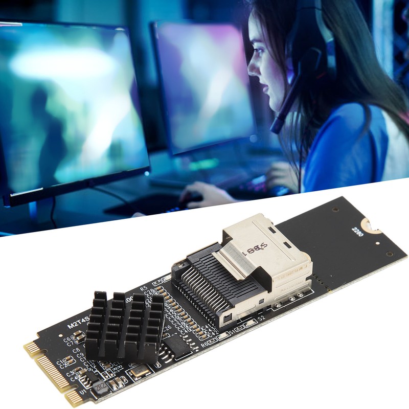M.2 NVME to SFF 8087 SATA3.0 Expansion Card 4 Port