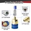 2Pcs R1234yf to R134a Adapter Quick Couplers Recovery Machine Recharge