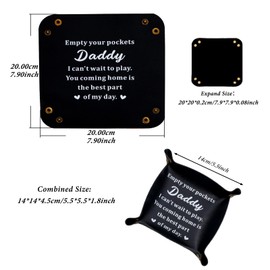 Christmas Gifts for Dad Xmas Stocking Stuffers for Adults Men Daddy Leather Tray Birthday Gifts for Dad from Daughter Son Men Gift for Father New Dad Gifts for Husband from Wife Father Day Daddy Gifts