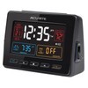AcuRite 13024 Atomic Dual Alarm Clock with USB Charging, Black