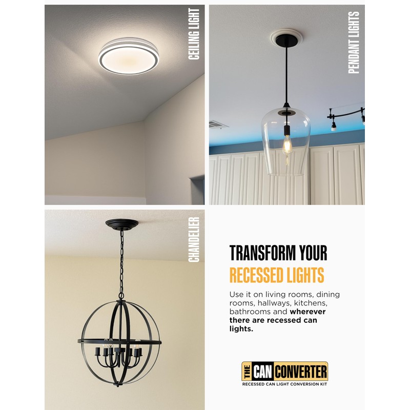 The Can Converter R1 Recessed Can Light Conversion Kit w/