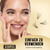 QUEWEL Individual Eyelashes, Pack of 320, Individual Eyelashes for Eye