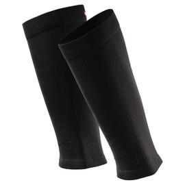 DANISH ENDURANCE Graduated Calf Compression Sleeves, for Men & Women, Running, Shin Splints (Solid Black, Medium)