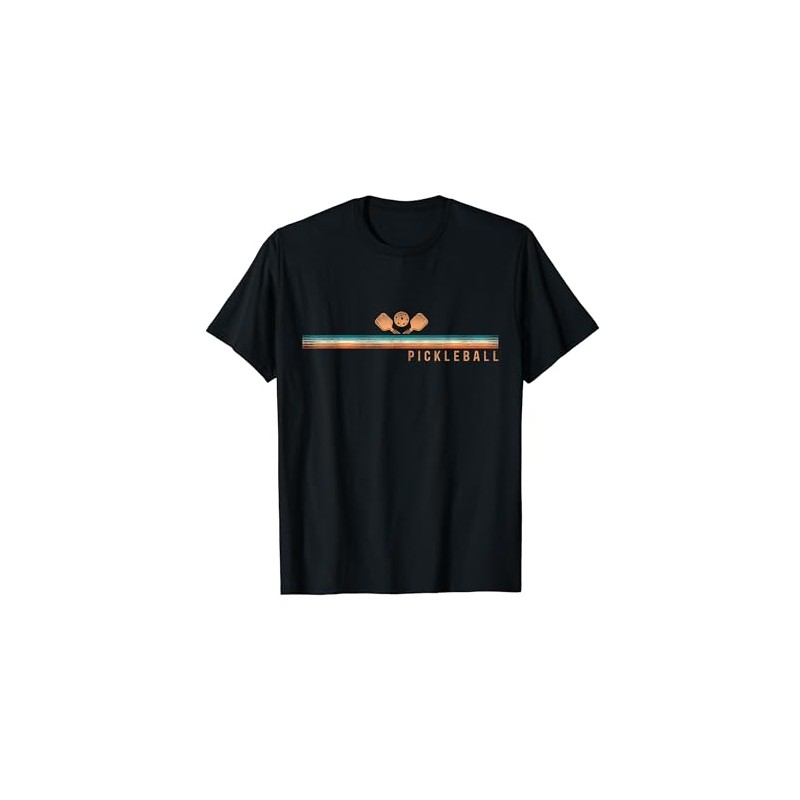 Pickleball Retro Vintage Pickleball T-Shirt, black