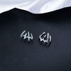 SLUYNZ 925 Sterling Silver Color CZ Cuff Earrings Studs for