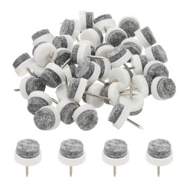 PATIKIL 17 mm Nail-on Felt Pads, 72 Pcs Round Felt Furniture Sliders Pads Heavy Duty Floor Protectors for Wooden Chair Sofa Cabinet Table Leg Feet Hardwood Floors, White