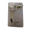 Keyrings, Handmade Keychains, Zipper Chains, Keyrings (Black Lightning Bolt -