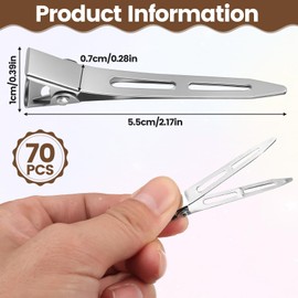 EnteBill Women's Hair Clips, Hair Clips, Curl Fixing, Hair Clips, Hairdressing Supplies, Hairdressing Clips, Duckbill Alligator Clips, Hair Styling Clips for Hair Styling, Pack of 70
