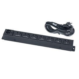 ACS-1507 - Regleta de alimentación de CA compacta de 15 A con cable desmontable de 6 pies, 7 tomacorrientes, Clavija Multicontacto