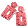 Statement Raffia Earrings Boho Drop Earrings Geometric Dangle Earrings for