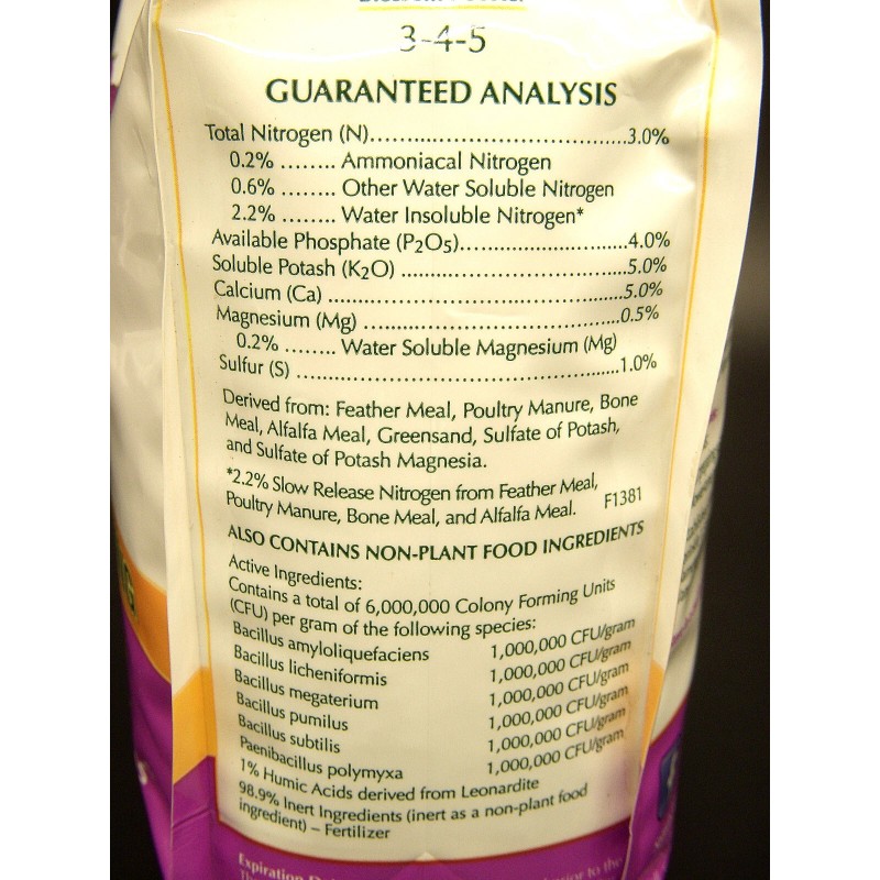 Espoma Organic FLOWER-TONE Bloom Booster PLANT Food 4 LB. Annual