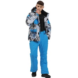 Men's Ski Suit Waterproof Snow Suits Two Piece Snowboard Jacket and Pants Set Outdoor Windproof Winter Warm Snowsuits