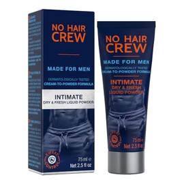 NO HAIR CREW Liquid Intimate Powder for Men 75 ml – Cream-to-Powder Formula | Helps reduce sweat, odour and chafing. Talc-free body powder for groin, intimate areas and inner thighs. No dust. No mess