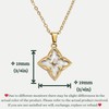 ONERVA 18K Gold Plated CZ Pendant Clover Necklace I Dainty