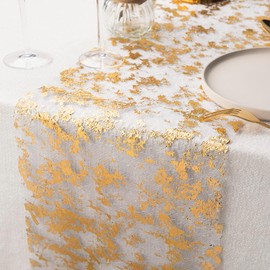 Table Runner Shiny Gold (29 cm x 9 m), Table Runner Table Runner Table Runner Polyester Table Decoration for Parties and Celebrations such as Birthdays, Weddings, Baby Showers, Christenings,