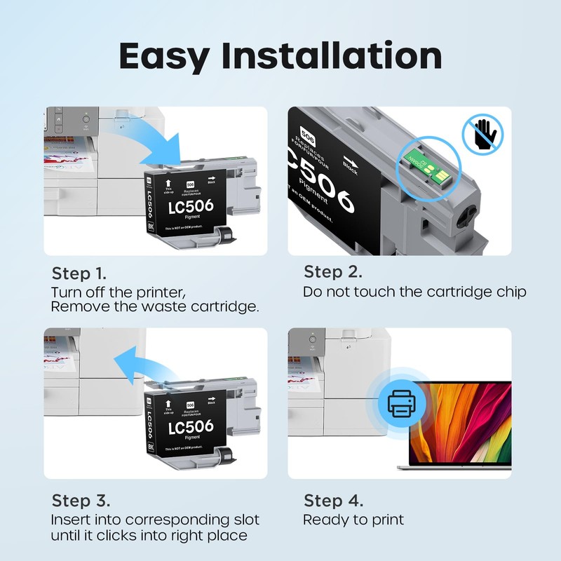 LC506 Ink Cartridges Compatible for Brother LC506 LC506XL Ink Cartridges