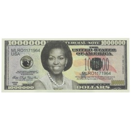 American Art Classics Set of 100 Bills-Michelle Obama (First Lady/First Family) Million Dollar Bill by Novelties Wholesale