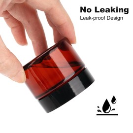 Decorniqu Travel Jars Containers Cream Jars for Toiletries TSA Approved 8 Pack 2oz Plastic Travel Size Containers Leak-proof Refillable Cosmetic Containers with Lid for Makeup Face Body Cream(Brown)