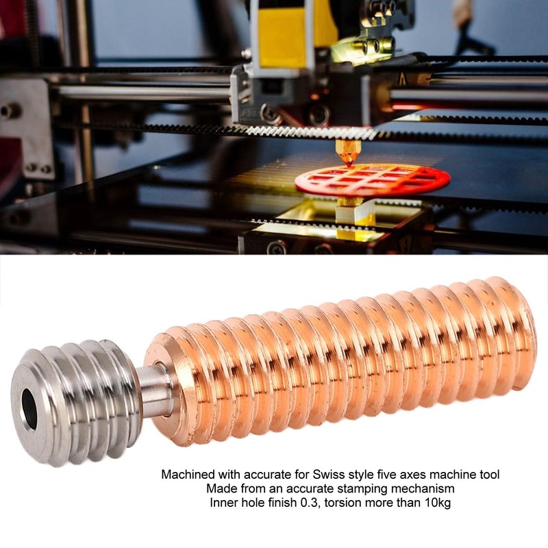 V5 Hotend Heatbreak All-Metal Threaded Upgrade Ti Alloy and Copper