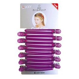 Lucky Trendy Commercial Curl Clip LL (12 Pieces) (Grape)
