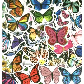 CoolSticks 50 Piece Butterfly Phone Laptop Water Bottle Decal Sticker Pack