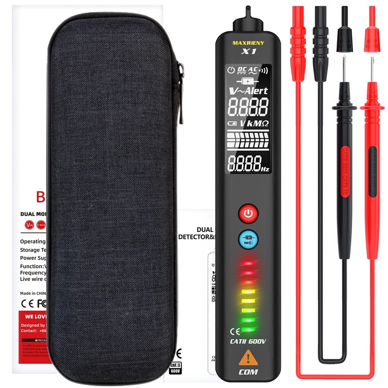 MAXRIENY Voltage Tester, EBTN LCD 3-Line Display Voltage Detector Pen