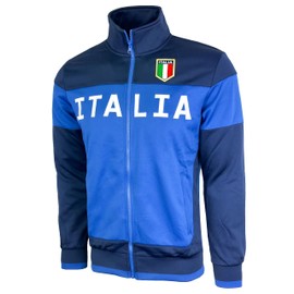 Men's Italy Jacket, Full Zip Italia Soccer Track Jacket With Zipper Pockets (X-Large)