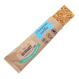 The Gourmet Granola | Cinnamon Vanilla Granola Bars | Soft and Chewy | Healthy On the Go Snack | Made in Nebraska USA | 1.2 oz Bar | 6 Pack