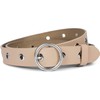 styleBREAKER 03010103 Women's Leather Belt with Rivets and Shiny Surface,