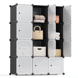 SONGMICS Cube Storage Organizer, 12-Cube Closet Storage Shelves, Modular Bookcase, Black ULPC34HV1