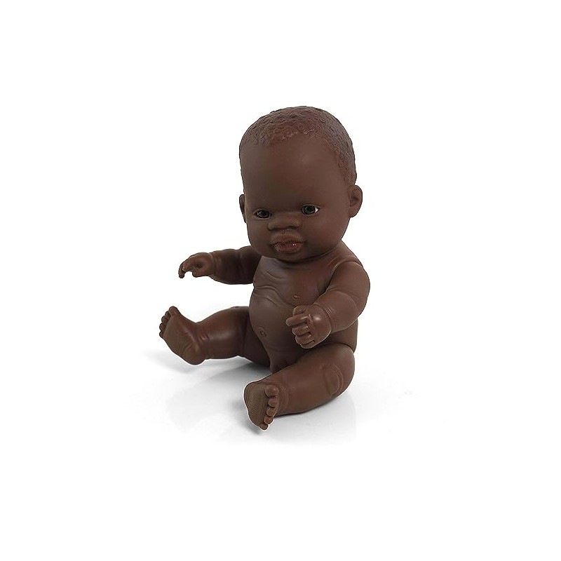 Babypuppe afrikanischer Junge 21cm-31143, Braun