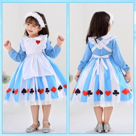 Matreeglam Halloween Maid Outfit, Cosplay, Children, Long Sleeve, Princess Dress, Alice Costume, Girls, Cute, Dress, Cosplay Costume, Children's Costume, MoE, Halloween Events, Amusement Park, School