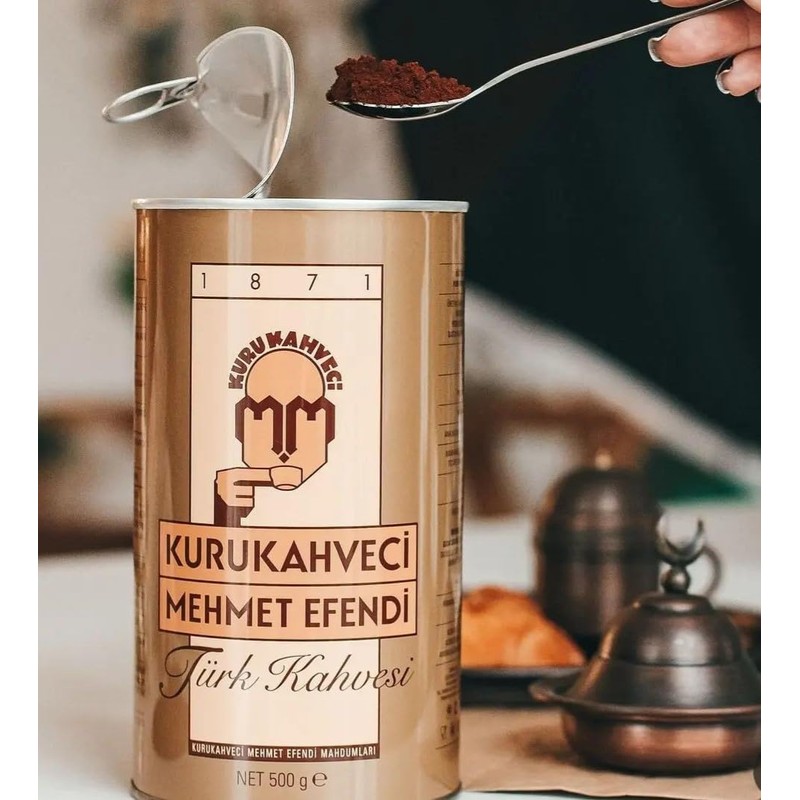 KURUKAHVECI MEHMET EFENDI Turkish Coffee, Arabica Beans, Roasted Ground,Rich Aroma,