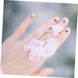 WOONEKY 60pcs Cherry Nail Art Rhinestones Gems DIY Charms for Nail Decorations Lightweight Charms for Creative Designs and Crafts