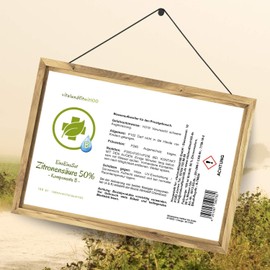 Citric Acid 50% – 100 ml – Food Grade – According to Original Formula – Bottled in Special, Tested HDPE Bottle – German Quality Product