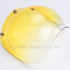 Yellow Gradient Wide Bubble Shield for Jet Helmets