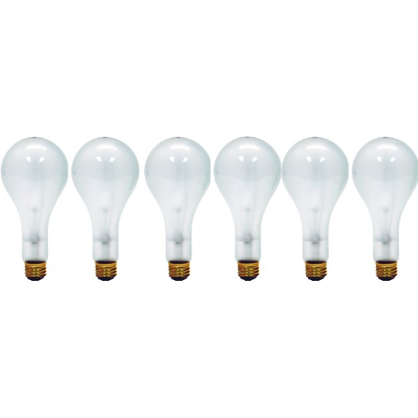 GE Lighting 41459-6 Soft White 3-Way Mogul Base Bulb, 100/200/300-Watt 6-Pack
