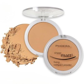Noble Gifts - Compact Fixing Powder, Sheer Matt Setting Powder with Vitamin E, Long Lasting Pressed Make Up Foundation (205 - Golden Beige)