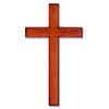 Wall Cross Solid Mahogany Wooden Carved, 6 x 12 Inches,