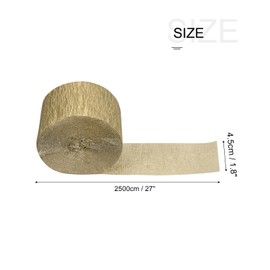 sourcing map Crepe Paper Streamer Party Streamer Decorations 1.8 Inch x 27 ft for Birthday Party Wedding Festival Party Decorations, Green, Dark Green, Gold, Beige, Brown, Pack of 10