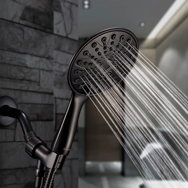 Couradric Handheld Shower Head, 6" Oil-Rubbed Bronze Face 6 Spray