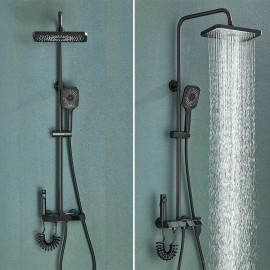 Rozin Black Smart Digital Display Shower Faucet Set With Display