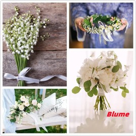 ZHIHUI Satin Ribbon White 10 mm, 22 Metres Decoration Gift Ribbon Fine Ribbon Fabric Ribbon for Balloons, Wedding, Christening and Birthday Gifts Valentine's Day Packaging Gifts