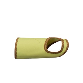 National Safety Apparel S04KV019X4 Double-Layer Kevlar Twill Wristlet with Thumbhole, 4" x 9", Medium, Yellow