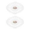 Luckious 2 Pack Retro Lace Placemats - French Crochet Doilies