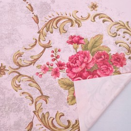 Yifasy 2 Pack Shelf Liners Pink Royal Floral Peel & Stick Dresser Drawer Wall Papers Furniture Refurbished Stickers 17.7 Inch Wide