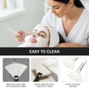 24 Facial Fan Brushes for Mask Application White
